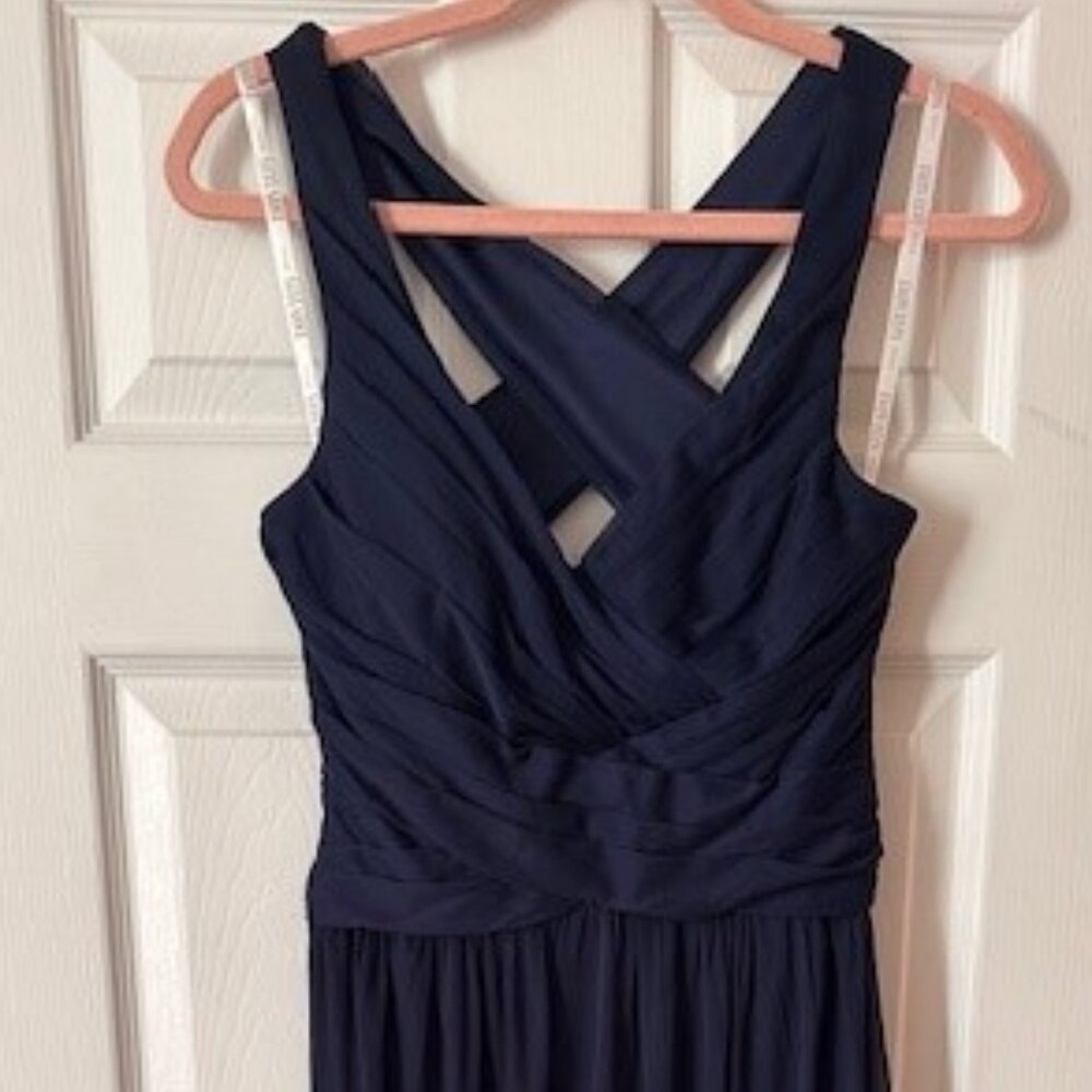 Navy David's Bridal Bridesmaids Dress Size 6